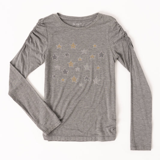 Star Studded Rouched Tee
